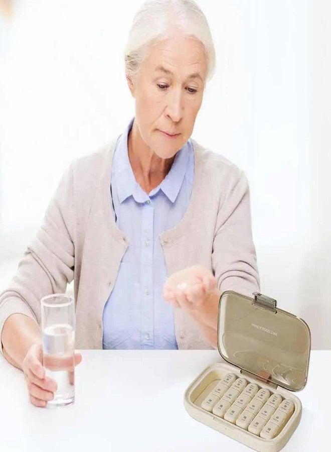 PLUMAZE Weekly Pill Box Medicine Pill Case Drug Dispenser Mini Portable Pill Organizer Case 7 Grid Pill Box Tablet Storage Container Tablet Organiser for Vitamins & Supplements - Image 4